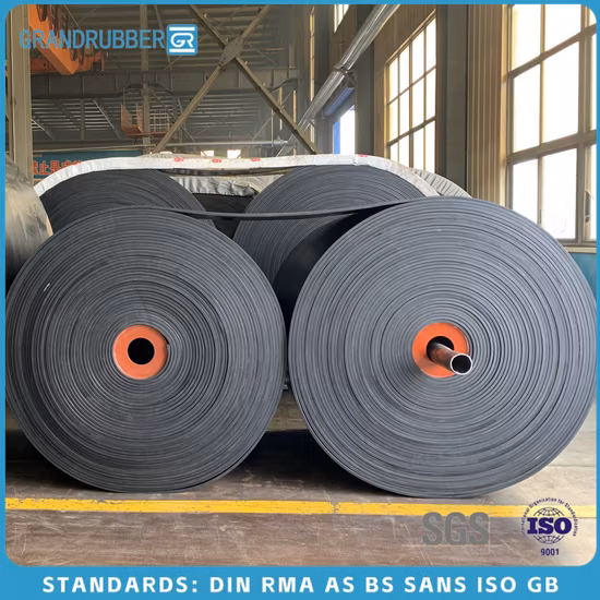 Heavy-Duty transmisión plana Ep150 resistente al calor/llama/aceite cinta transportadora de caucho industrial de poliéster sin fin para la industria del cemento con precio competitivo